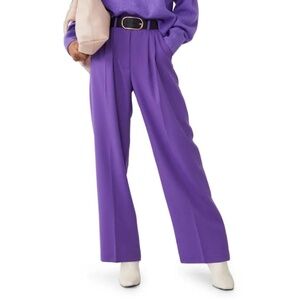 & Other Stories Wool Blend Pleated Trousers